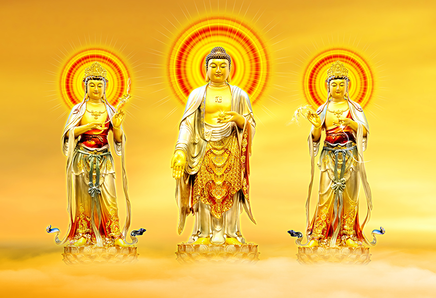 Tranh Tam Thánh Phật (4677)